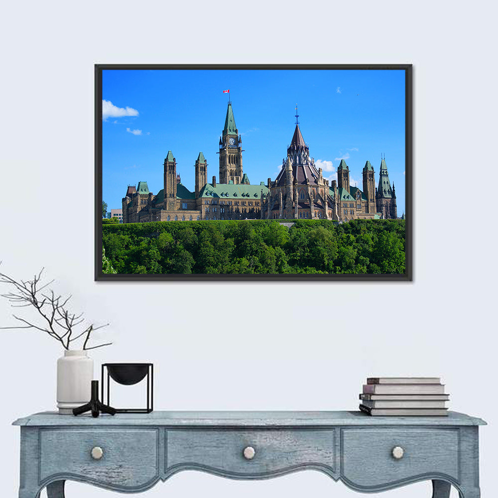 Ottawa Parliament Buildings Wall Art in a room, landscape