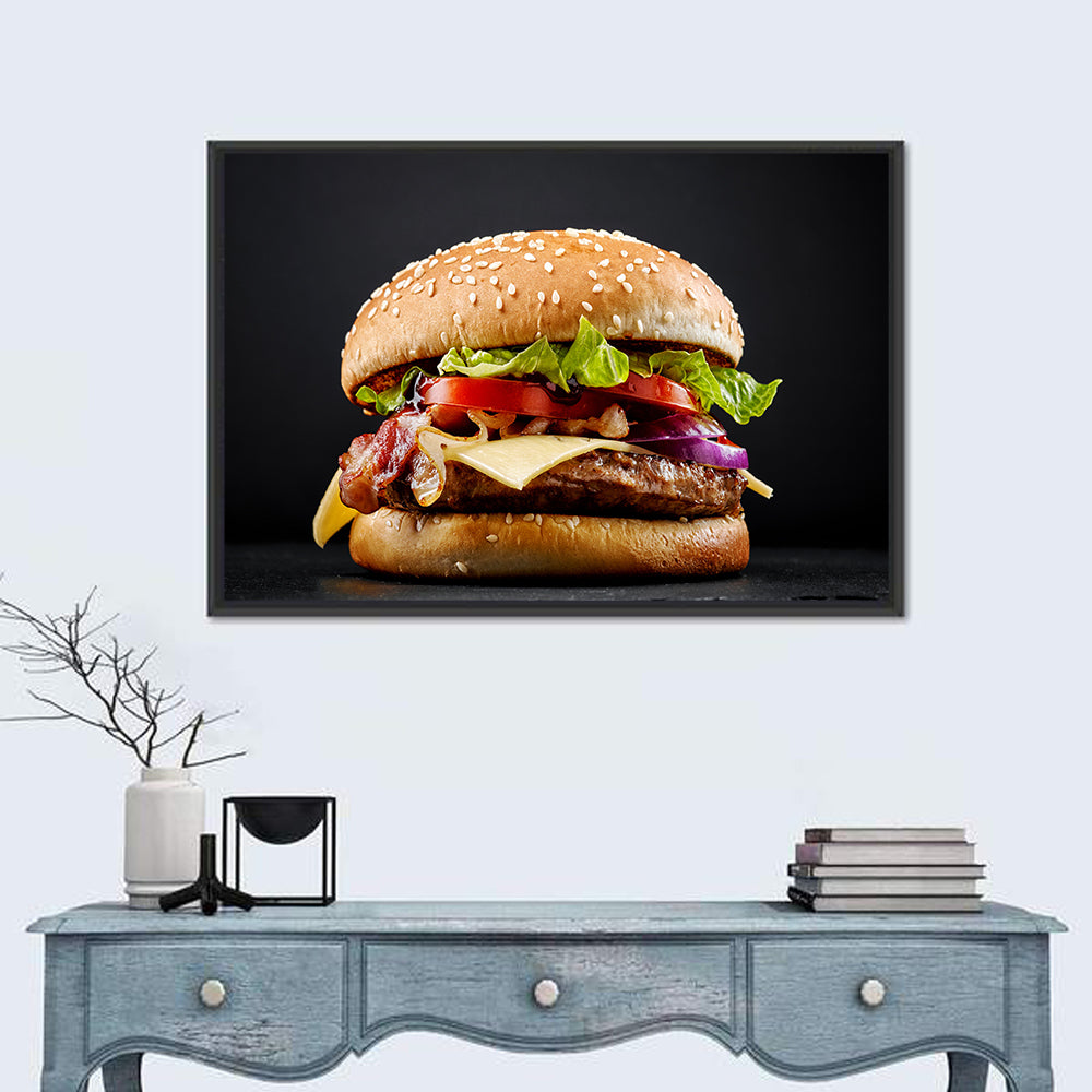 Cheeseburger with Bacon Wall Art