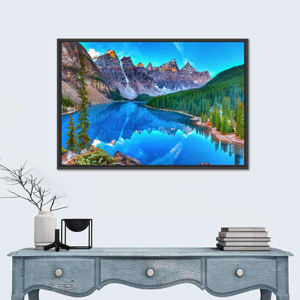 Moraine Lake Sunrise Reflection Wall Art