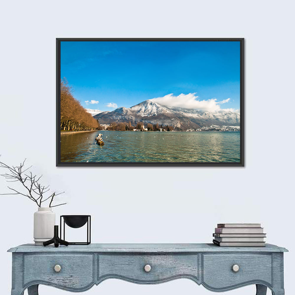 Lake Annecy Winter View Wall Art