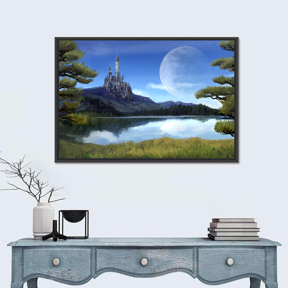 Moonlit Medieval Castle Wall Art