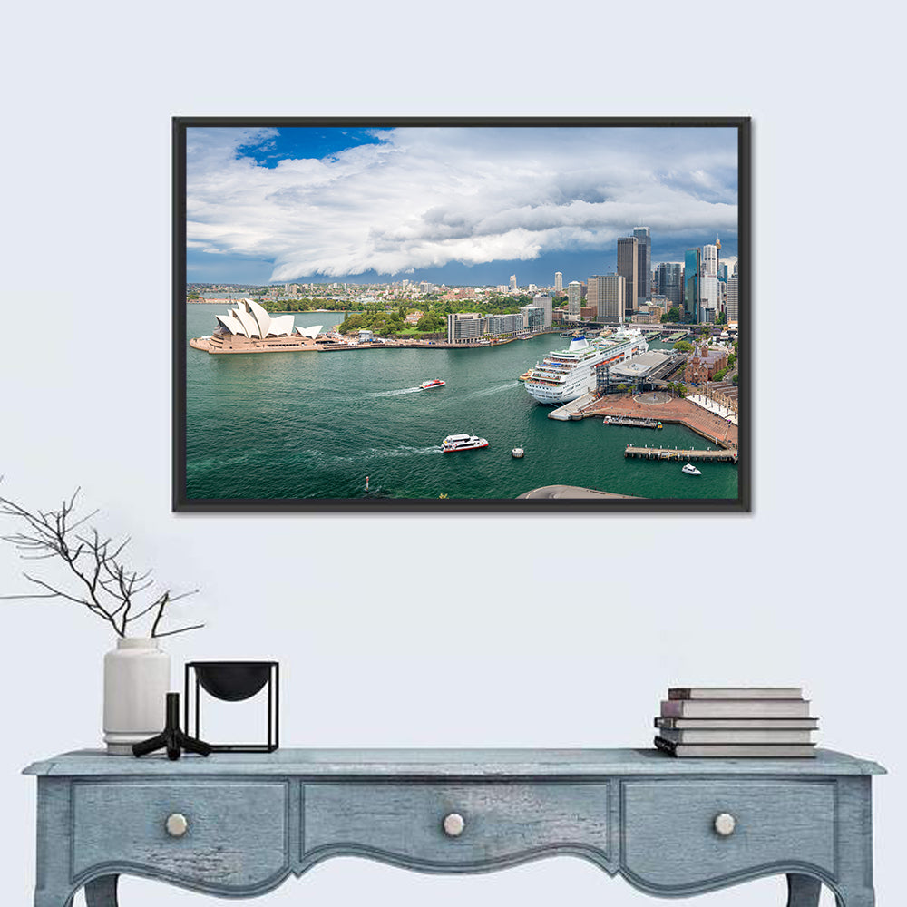 Sydney Harbour Vista Wall Art in a room, landscape