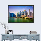 Singapore Skyline with Esplanade Bridge Wall Art