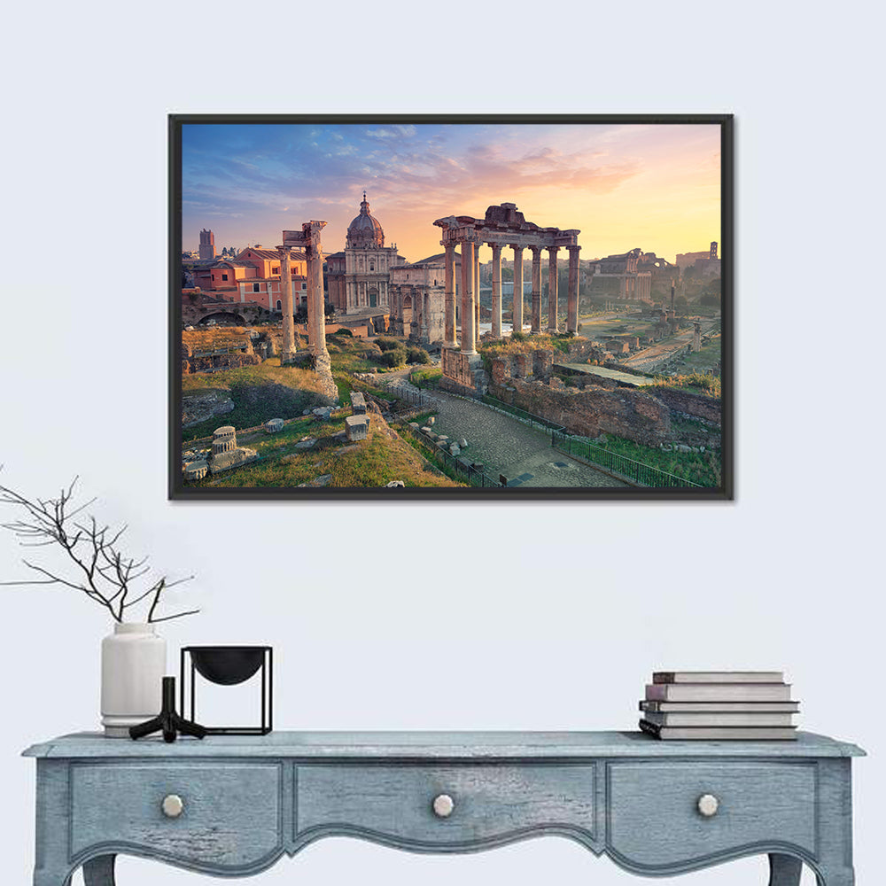 Roman Forum at Sunset Wall Art in a room, landscape