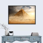 Great Pyramid in Desert Dust Wall Art
