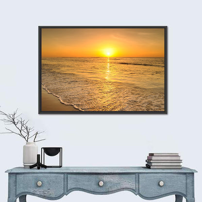 Thailand Golden Beach Sunset Wall Art