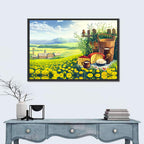 Dandelion Field Landscape Wall Art