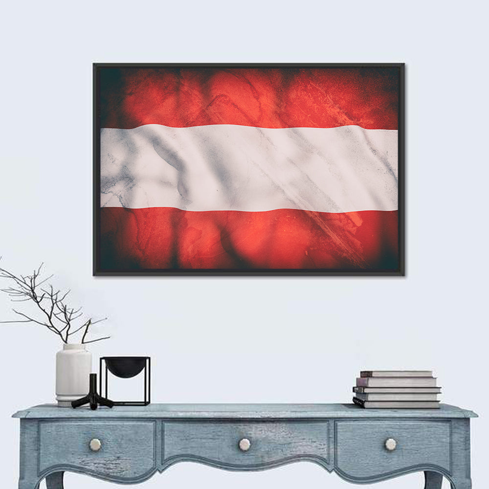 Waving Austrian Flag Wall Art