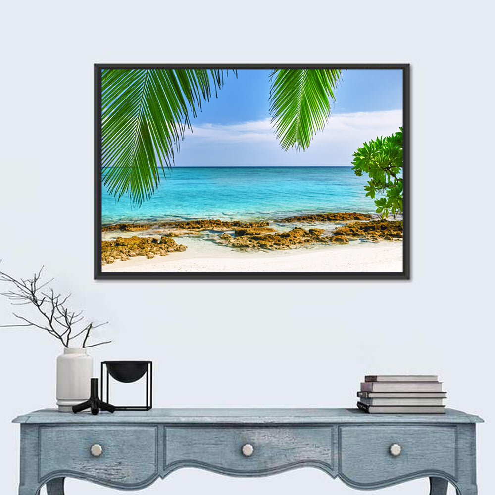 Tropical Island in Maldives Wall Art