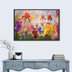 Iris Garden Illustration Wall Art