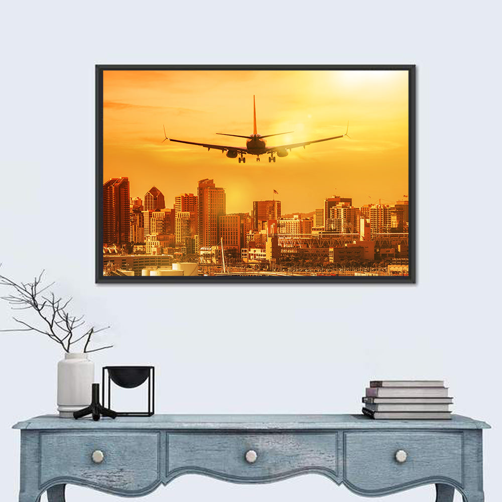 San Diego Sunset Skyline Wall Art