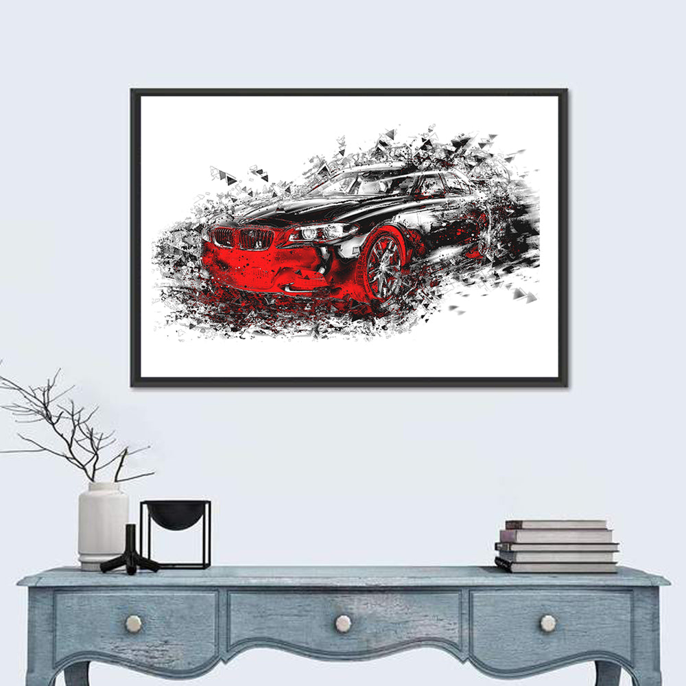 Bmw Sedan Abstract Wall Art