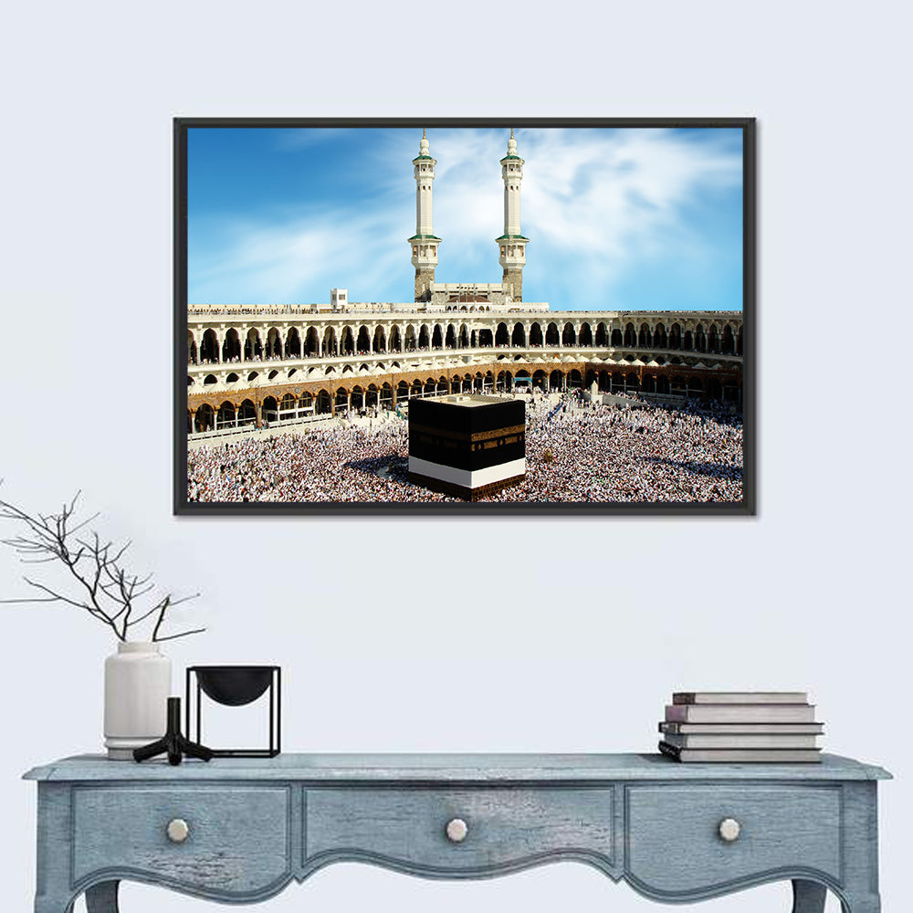 Kaaba at Masjid Al-haram Wall Art in a room, landscape