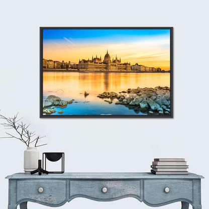 Budapest Parliament at Golden Hour Wall Art