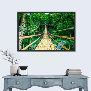 Bamboo Pedestrian Hanging Bridge Wall Art