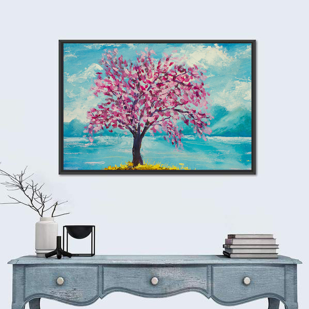 Sakura Island with Pink Blossoms Wall Art