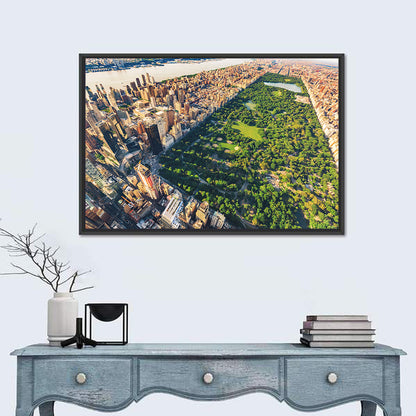 Manhattan Aerial Over Central Park Wall Art