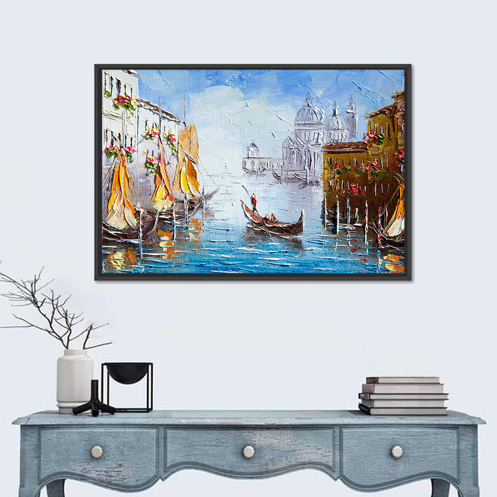 Venetian Canal Watercolor Wall Art