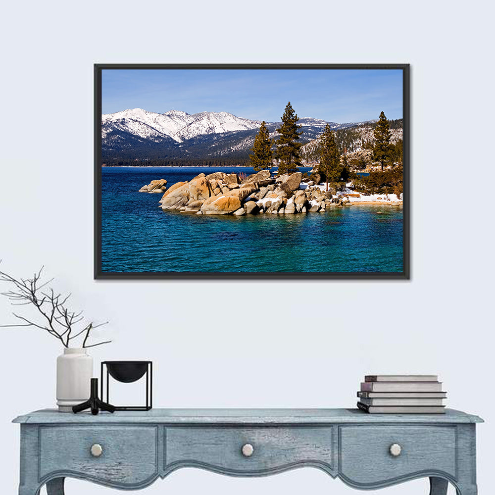 Lake Tahoe Winter Shoreline Wall Art