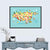 Fruit World Map Wall Art