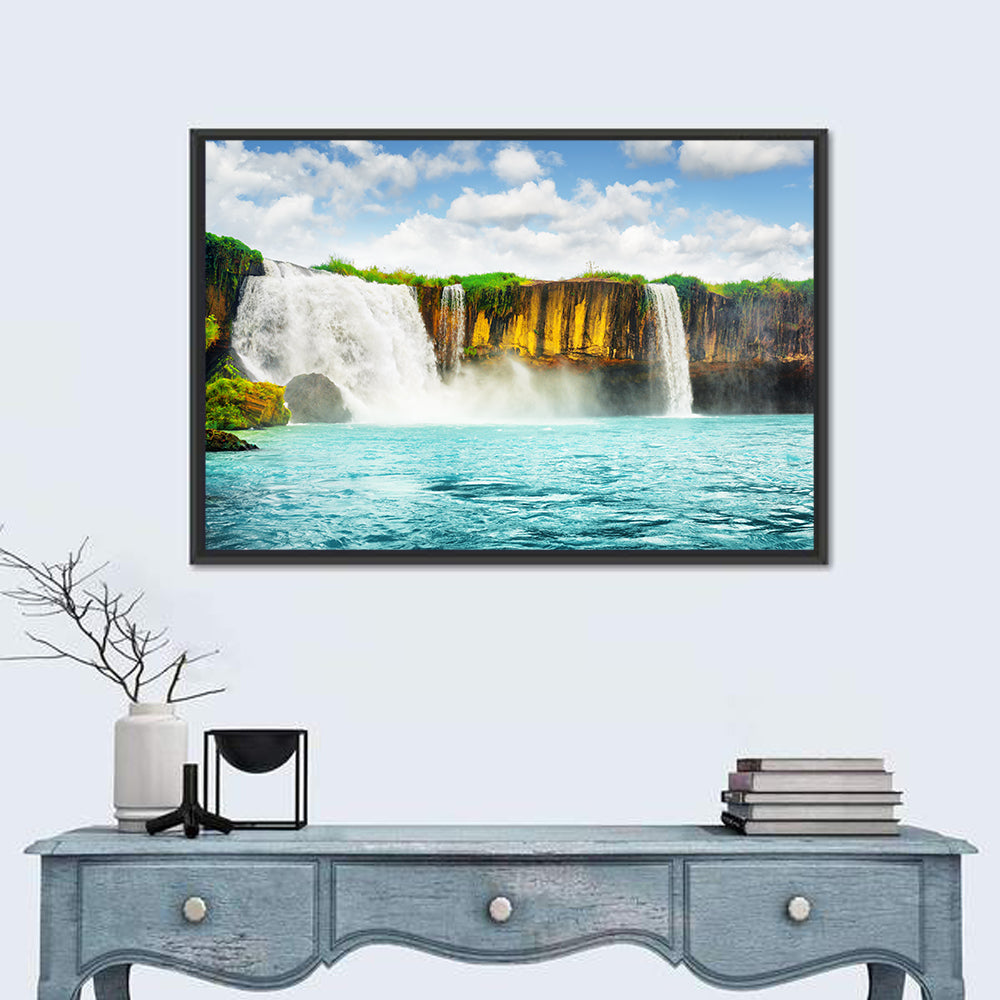 Dray Nur Waterfall Wall Art in a room, landscape
