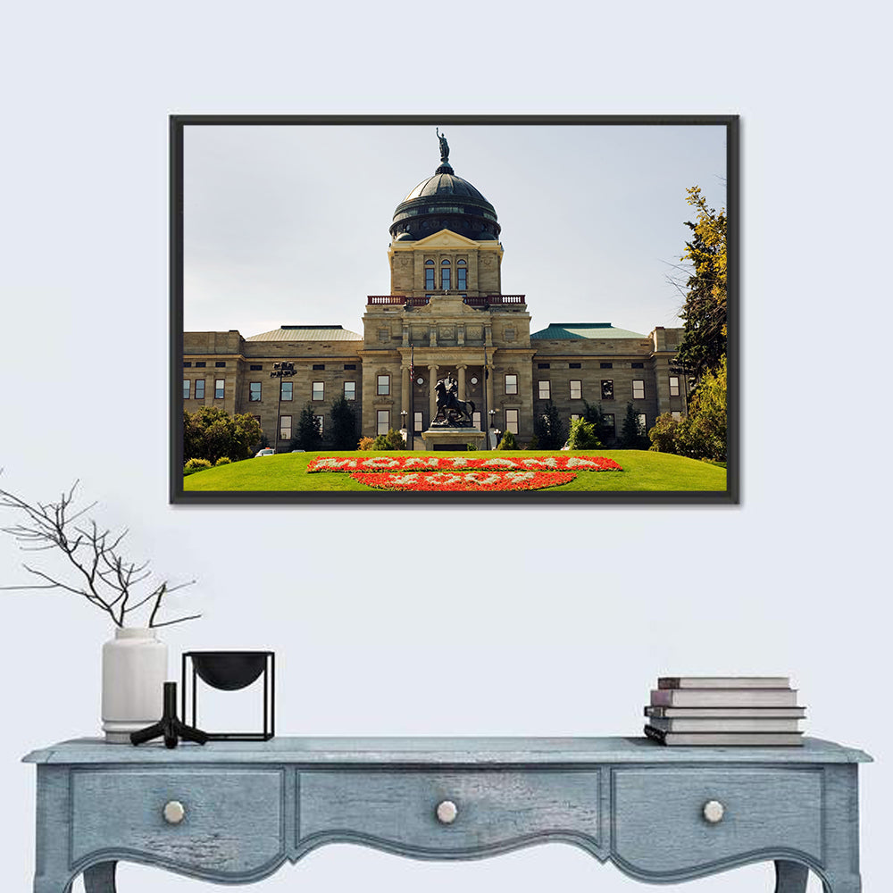 Montana State Capitol Dome Wall Art in a room, landscape