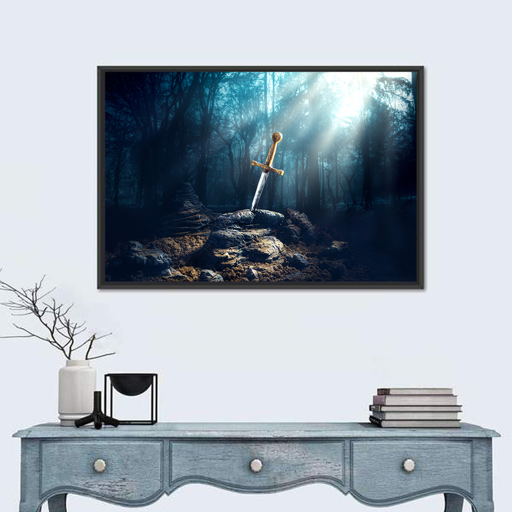 Enchanted Sword in the Stone Wall Art