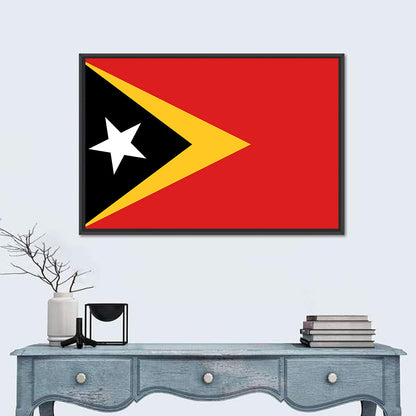 East Timorese National Official Flag Wall Art