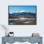 Lake Plastira Winter Landscape Wall Art