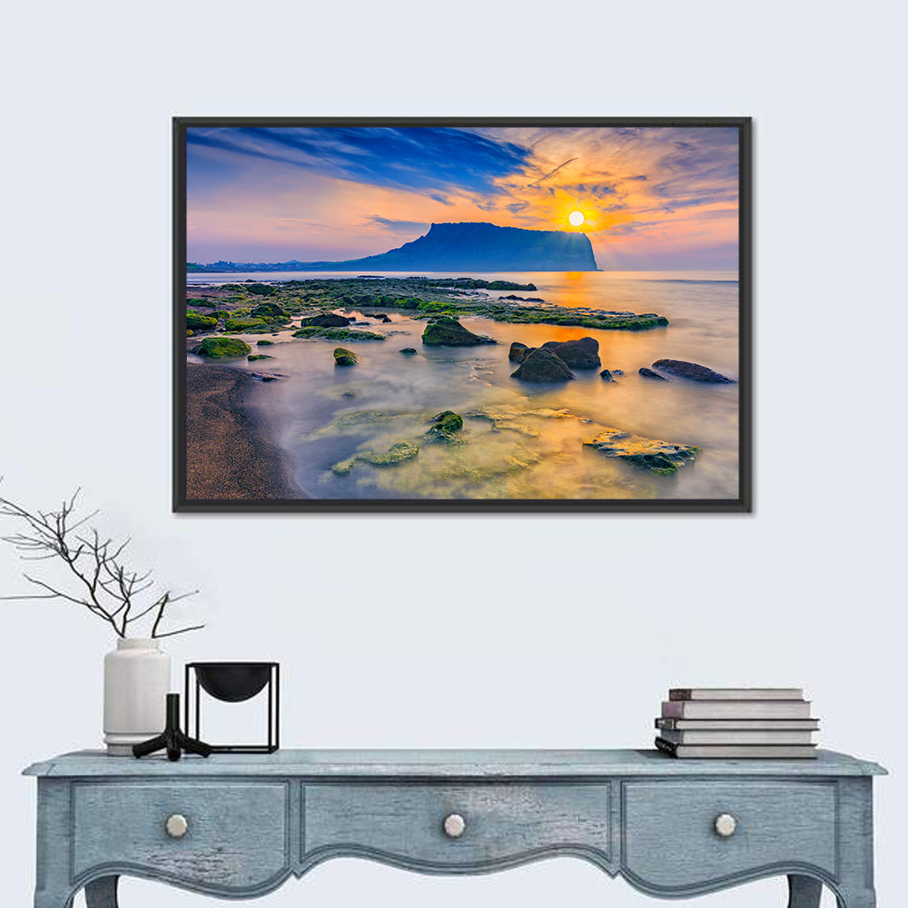 Sunrise Over Seongsan Ilchulbong Wall Art