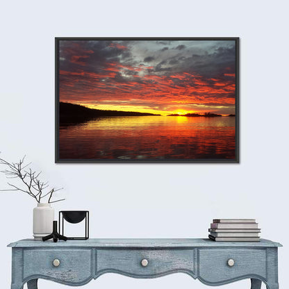 Lake Athabasca Sunset Reflection Wall Art