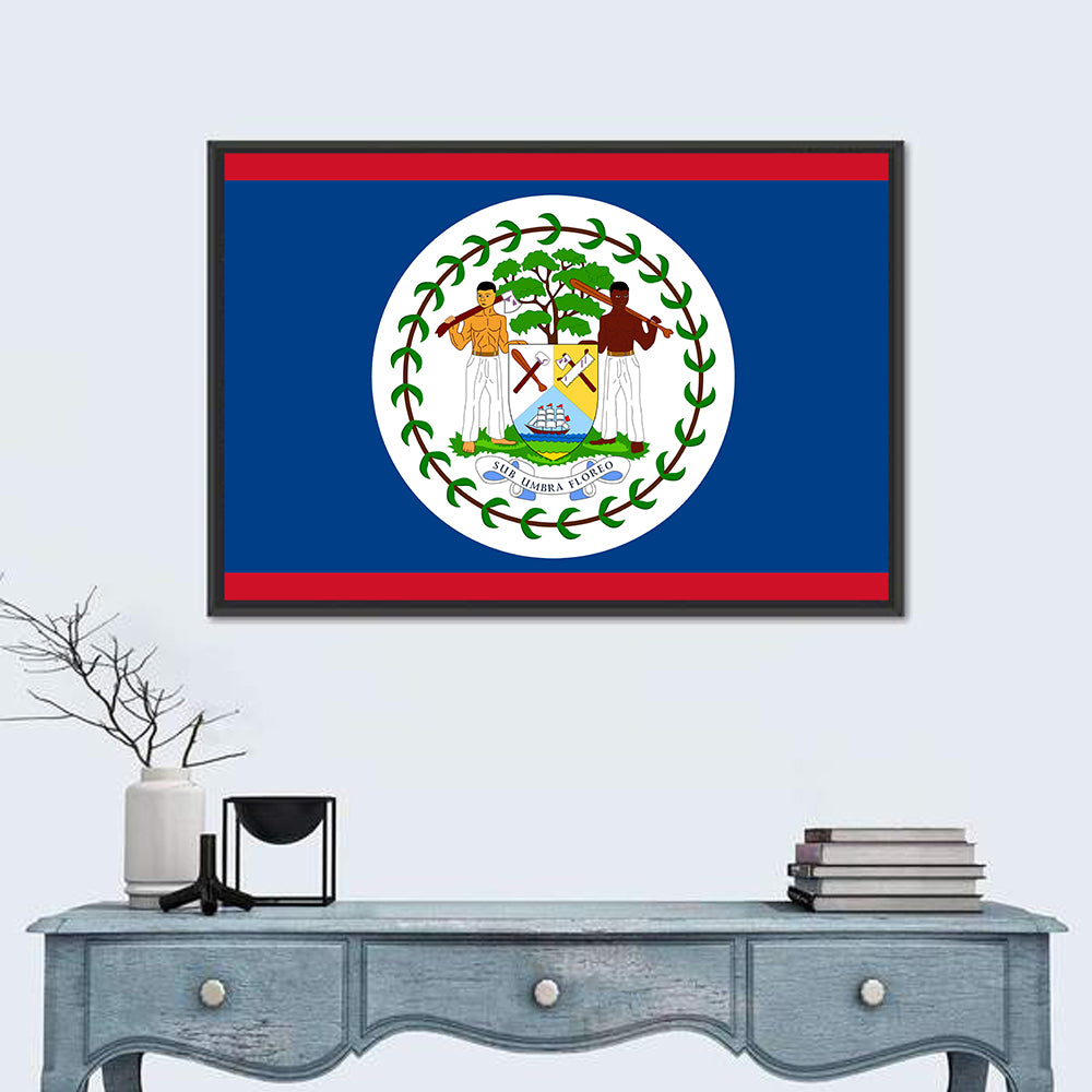 Belize National Flag Emblem Wall Art
