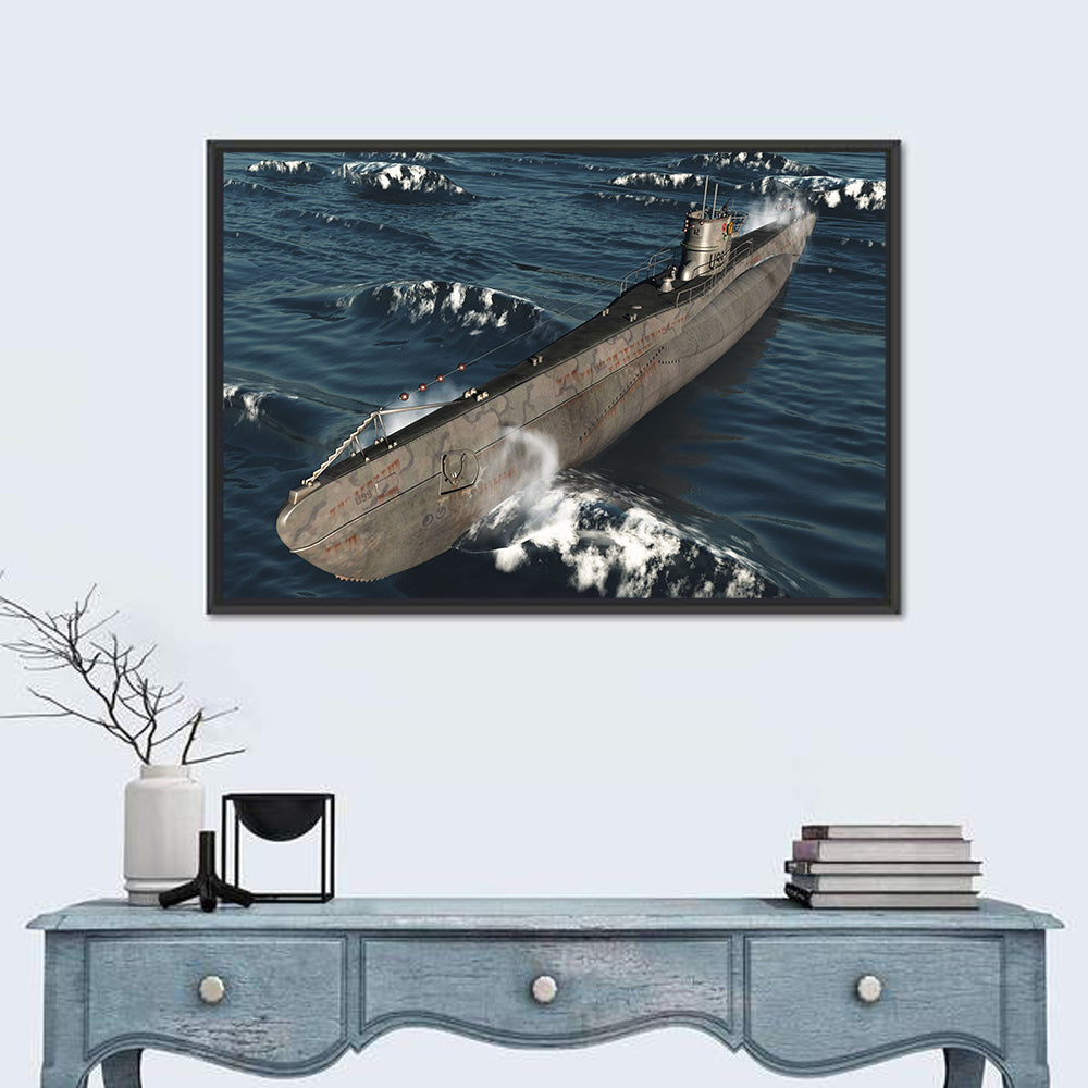 U-99 German Submarine at Sea Wall Art