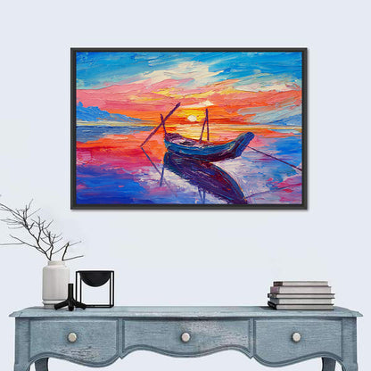 Fishing Boats In Sea Artwork Wall Art
