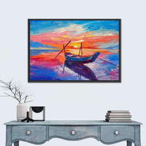 Fishing Boats In Sea Artwork Wall Art