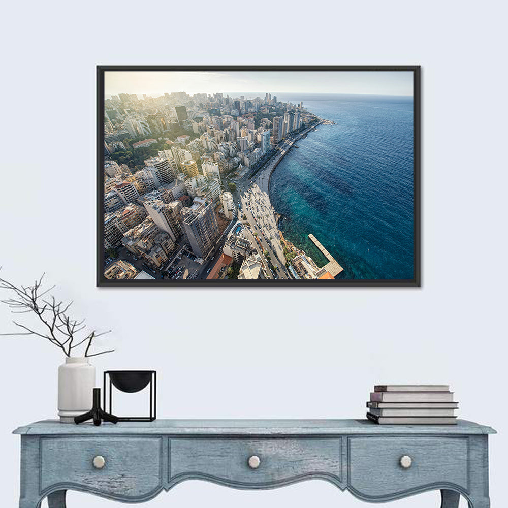 Beirut Corniche Aerial View Wall Art