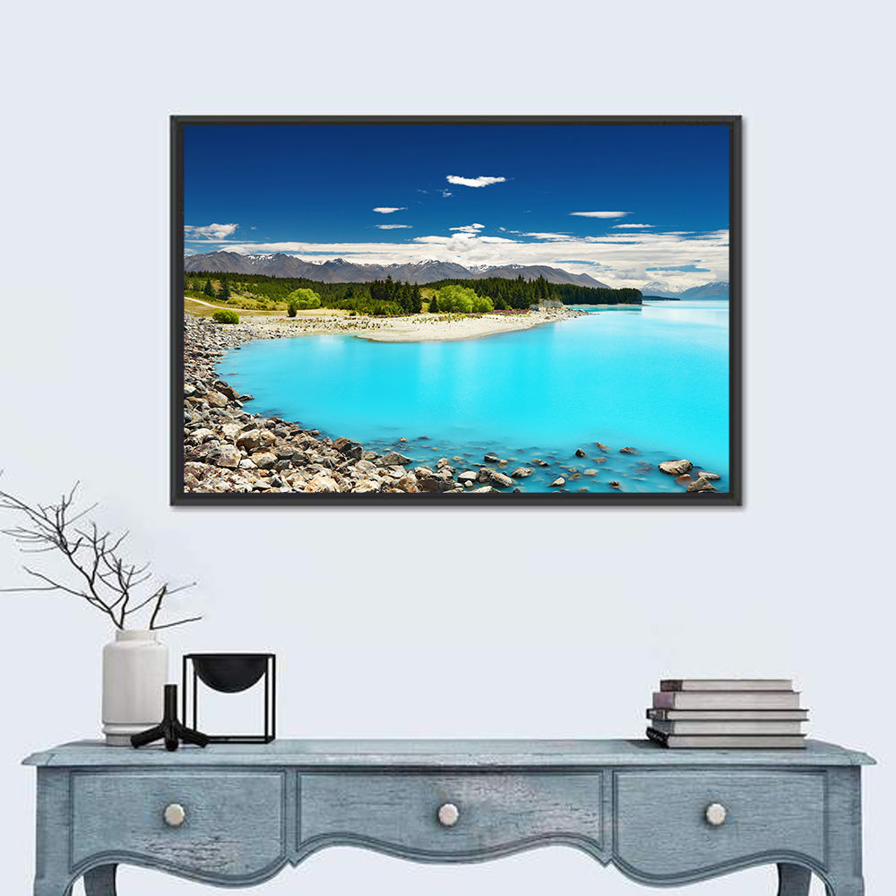 Pukaki lake In New Zealand Wall Art