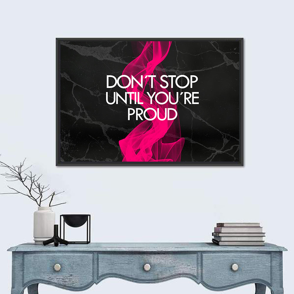 Fitness Quote on Black Marble Wall Art