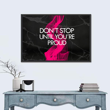 Fitness Quote on Black Marble Wall Art