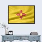 New Mexico Flag with Zia Symbol Wall Art