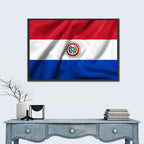Paraguay Flag with Emblem Wall Art
