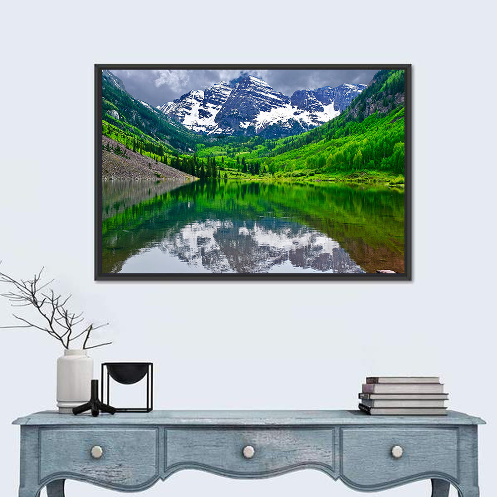 Maroon Bells, Aspen Colorado Wall Art in a room, landscape