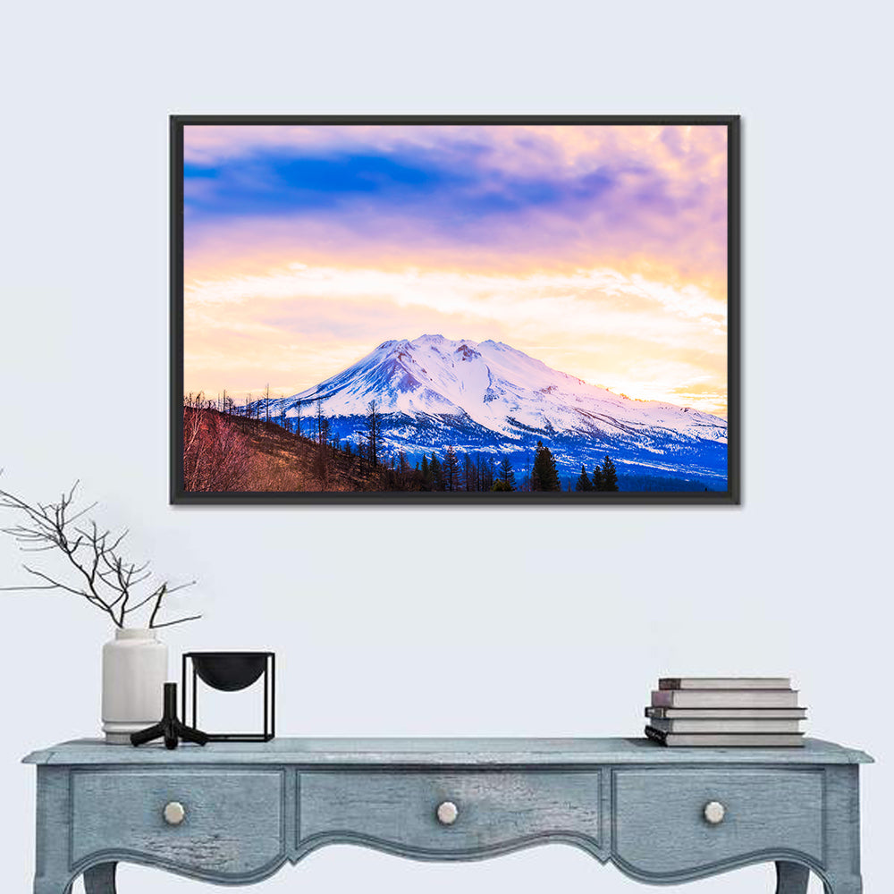 Sunset Over Mount Shesta Wall Art