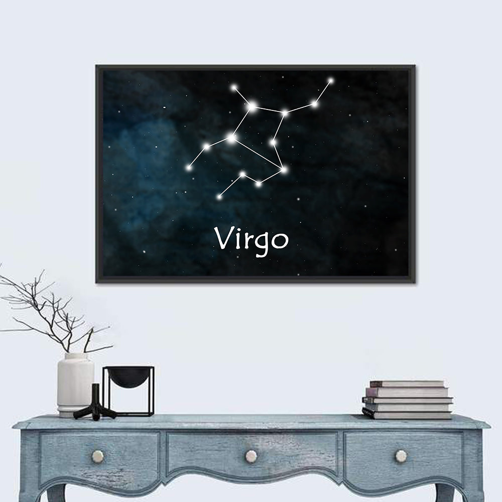 Virgo Constellation Diagram Wall Art