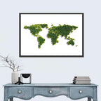 Forest Canopy World Map Wall Art