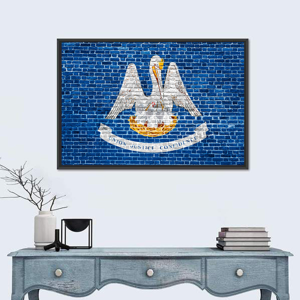 Vintage Louisiana Flag Wall Art