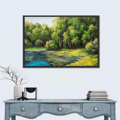 Tranquil Forest Lake Wall Art