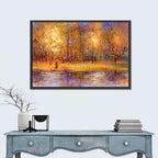 Autumn Lake Reflection Wall Art