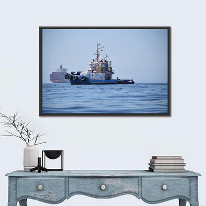 Tugboat Off Valparaiso Coast Wall Art
