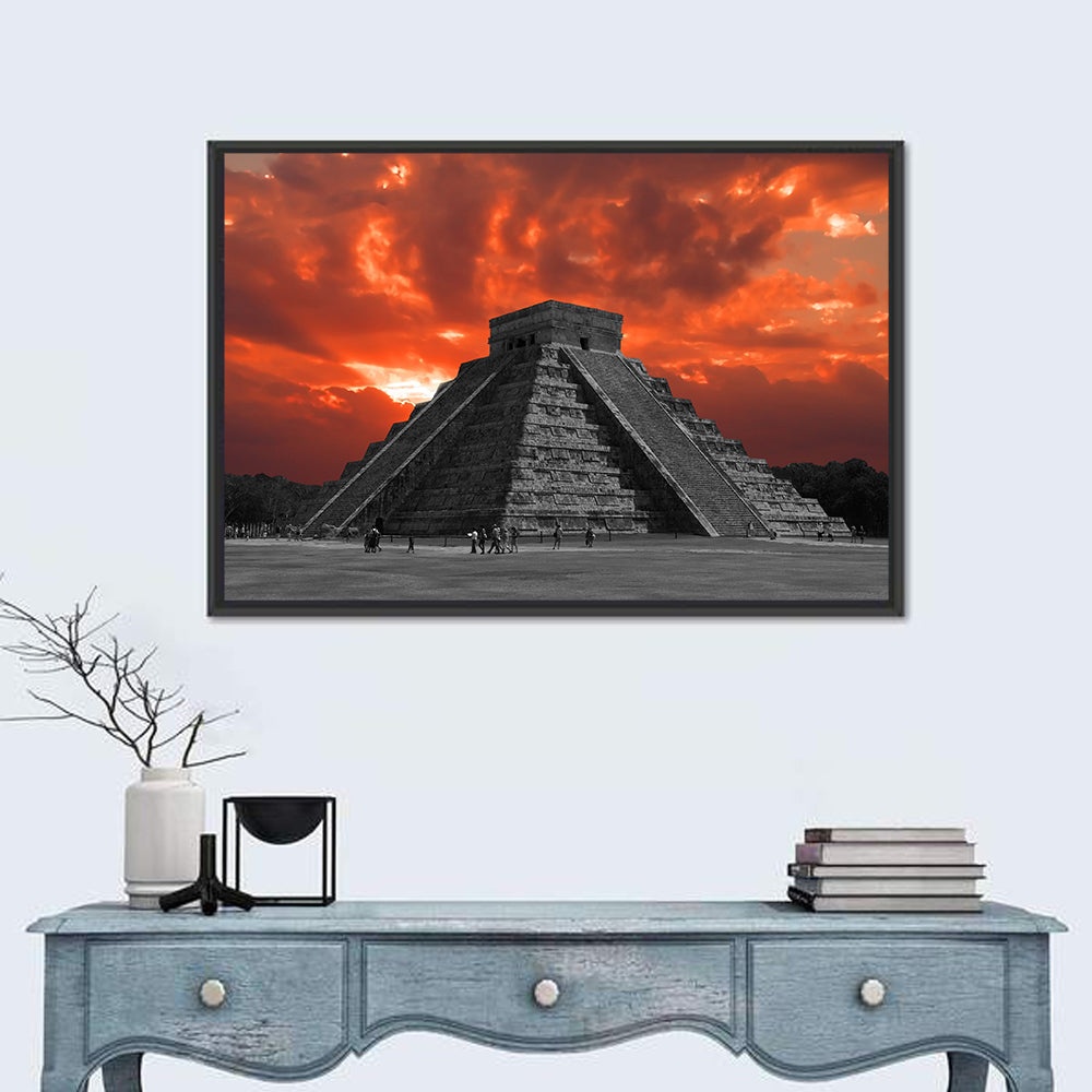 El Castillo Chichen Itza Wall Art in a room, landscape